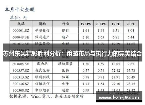 苏州东吴精彩胜利分析:策略布局与执行力的完美结合 苏州东吴精彩胜利分析:策略布局与执行力的完美结合