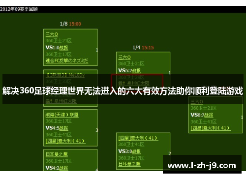 解决360足球经理世界无法进入的六大有效方法助你顺利登陆游戏